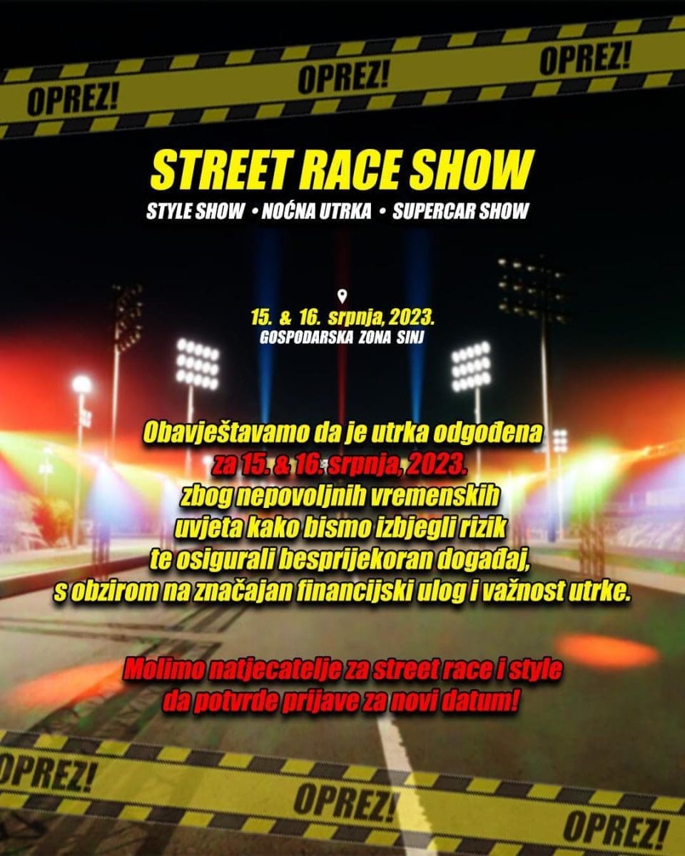 street race show sinj