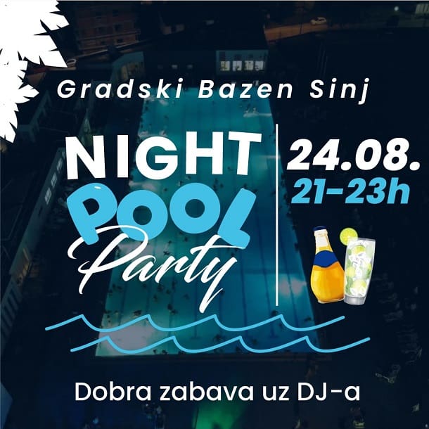 nocno kupanje bazen sinj