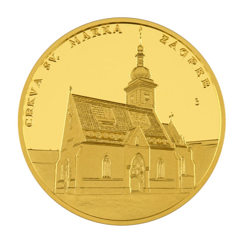 Zlatna medalja CRKVA SV MARKA 1 4oz