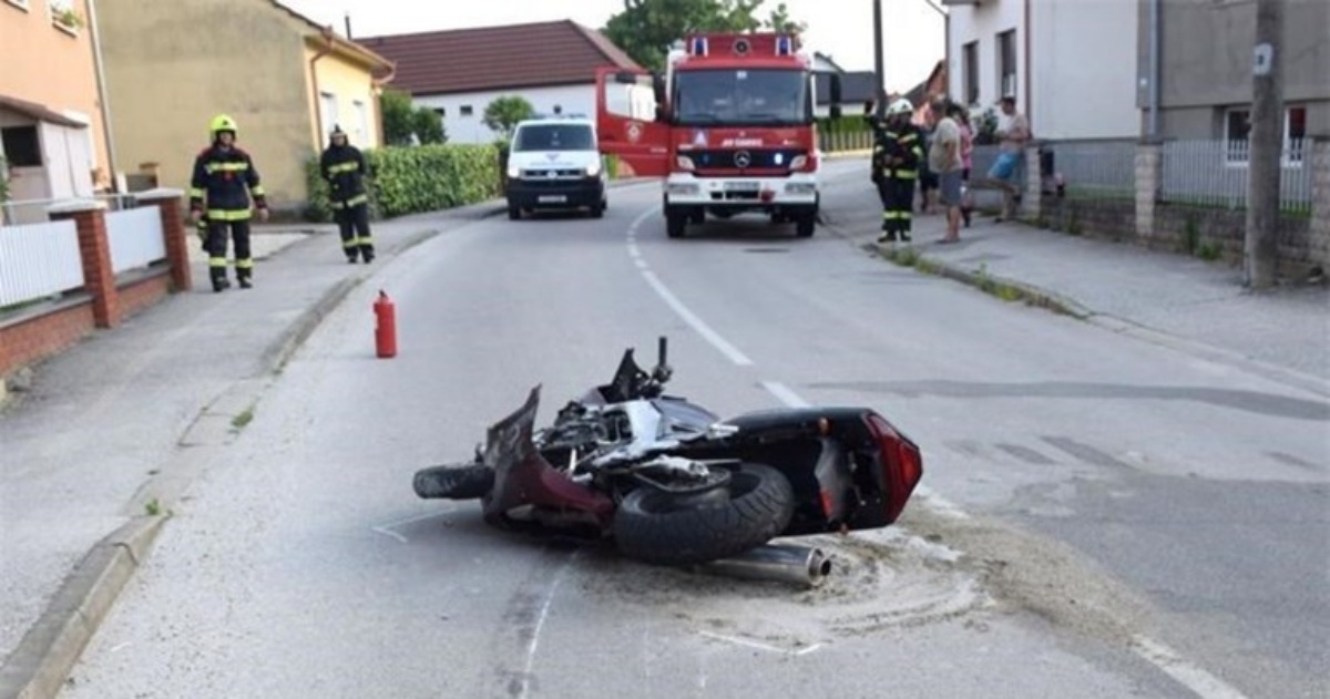 motociklist nesreca foto policija