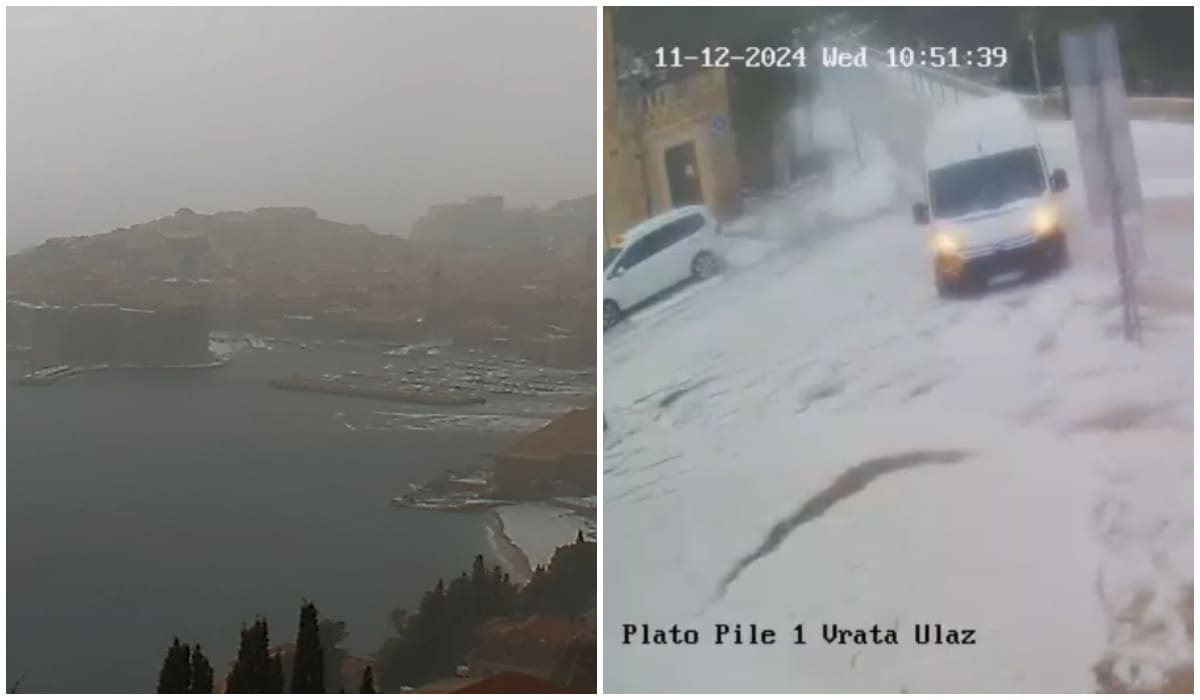 FOTO Olujno nevrijeme i grmljavina: Dubrovnik se zabijelio, pogledajte slike