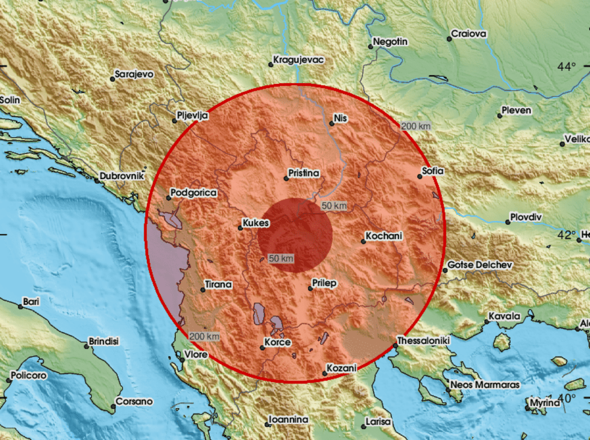 3.9 po Richteru: Dva potresa noćas zatresla Kosovo