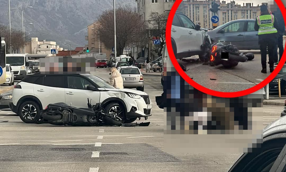 Obitelj mladog vozača motora koji je jučer sudjelovao u prometnoj nesreći u Splitu: "Ima hematom u glavi, zadržan je u bolnici"