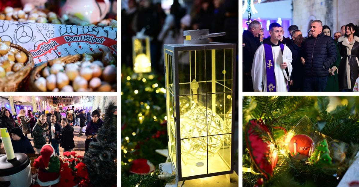 GUŽVA U CENTRU SINJA Zapaljena je druga adventska svijeća