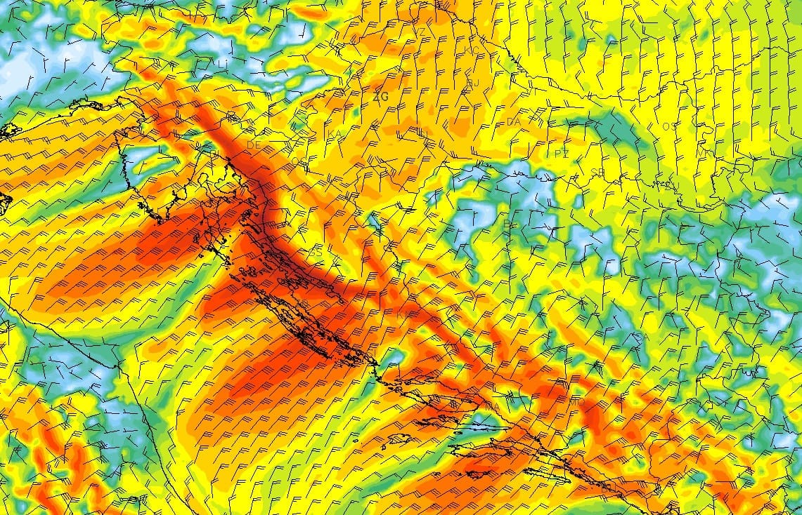 Kiša i jugo očekuju nas još neko vrijeme, a onda stiže bura koje ne donosi ono što bi se očekivalo